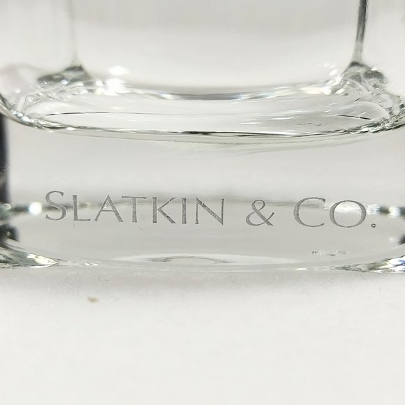 Vintage Slatkin & Co. Clear Heavy Square Old fashion Glass #1321 - Picture 7 of 11